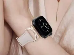 Apple Watch バンド ベージュ ラインストーン