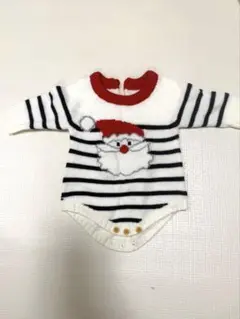 美品！サンタクロース刺繍ロンパース50-60