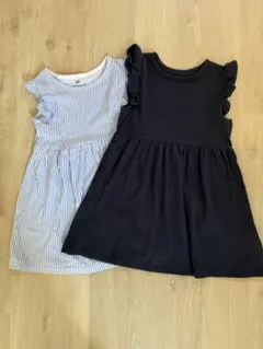 子ども服 110cm 2着セット H&M ノースリーブワンピース 女の子