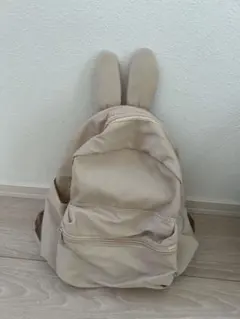 キッズウサギ耳付きベージュリュック
