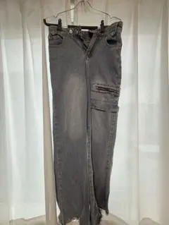 カーゴデニムパンツ ブルー