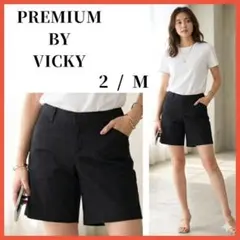 PREMIUM BY VICKY ショートパンツ 黒 ブラック 2 M相当 美脚