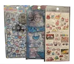 光るジュエルプチドロップ　ウォーターシール　大人の図鑑　あわわちゃん