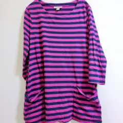 APPLSEED'S 長袖ストライプTシャツ 1X　お洒落