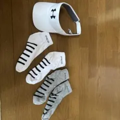 under ArmorのサンバイザーとPGの靴下のセット