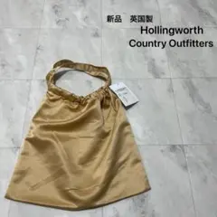 新品 英国製 ホリングワース トートバッグ ハンドバッグ 巾着 イギリス製