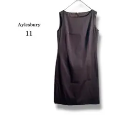 美品【Aylesbury】アリスバーリー　ノースリーブワンピース　ボートネック