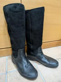 2 BALLY ロングブーツ スエード レザー 本革 24cm 37のサムネイル