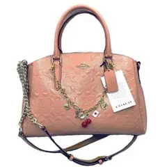 미사용 品 COACH コーチ シグネチャー パテントレザー2way トートバッグ