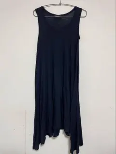 ZUCCAズッカ　レディース　 ノースリーブ カットソーワンピース　ブラック