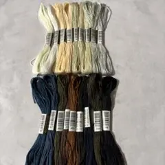 刺繍糸　１８本セット　シックな色合いカラー　ミサンガ　刺し子　ステッチ