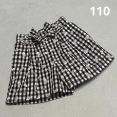 着1 キュロット ショートパンツ 110 ギンガムチェック×アイス柄