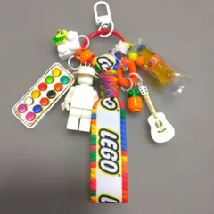 No.131 LEGO （互換）じゃらじゃらキーホルダー　白のサムネイル