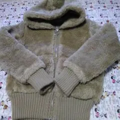 Shiny dollのボアのベージュのフード付きのレディースのブルゾンジャンパー