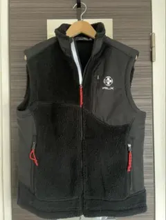 RLX ラルフローレン ボア フリースベスト ブラック M ゴルフウェア