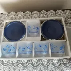 冷茶グラスセット 〈茶托付き〉   未使用