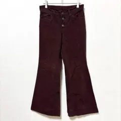 リーバイス フレアパンツ フレア 無地 S 茶 綿 カジュアル お出かけ