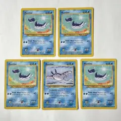 マンタイン テッポウオ写り込み 英語版 ポケモンカード 初期 5枚セットのサムネイル