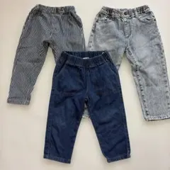 キッズデニム3点まとめ売り　95 100のサムネイル