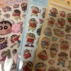 SALE✨️クレヨンしんちゃん シール 3種類 おまけ付き