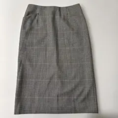 マッキントッシュフィロソフィー格子柄　タイトスカート ひざ下丈