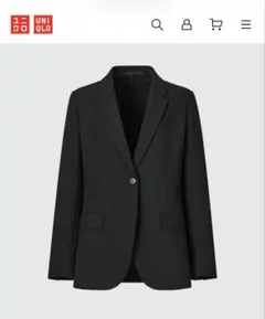 美品✨ユニクロ スーツ 感動ジャケット ブラック レディスL