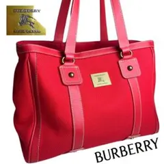 【つばさβさま専用】極美品✨バーバリー トートバッグ　肩掛け　キャンバス　レザー