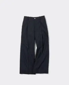 GU beautiful people タックワイドパンツ　ストライプ　M