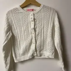 M*a様 KissDrop ホワイト カーディガン 110