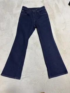 GU ミドルライズフレアジーンズB+EC(丈短め68.0cm)