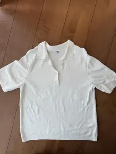 UNIQLO XXL ホワイト ポロセーター 半袖