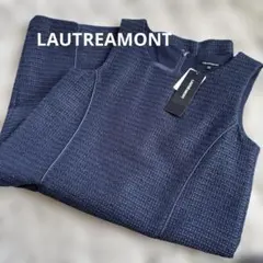 ★新品タグつき　ロートレアモン　ツイード濃紺ワンピース　40