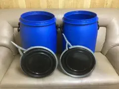 305 플라스틱 드럼, 폴리 탱크, 오픈 타입, 60l x 2 병, 배송료 포함