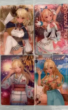 不知火フレアメタリックプラカード４枚　ホロライブウエハース１〜３,SE 未開封