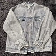 デニムジャケット フリンジ裾