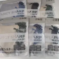 新品未使用FANCY SHARP 立体型マスク Lサイズ 10枚入り×6
