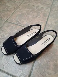 COULIER VARIE 黒 スエード コンフォートサンダル