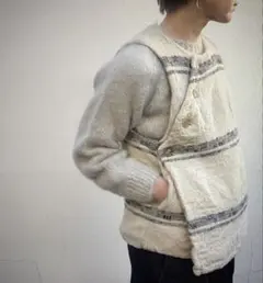 値下げ 美品 dhal ダル ウール ベスト ダルマ（横田） ニットベスト 着分セット（シェットランドウール5玉