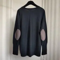 【LUCA / LADY LUCK LUCA】黒 肘パッチ 長袖 トップス