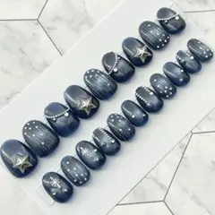 3014.（全サイズ現品販売）マグネット×夜空ネイルチップ