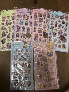 ズートピア　6枚シール　立体シール　ぷくぷくシール