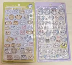 ちいかわ　ボンボンドロップシール　2種セット　モモンガ　みんなニコニコ