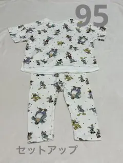 【Disneyベビー】　キッズセットアップ95 ミッキー総柄