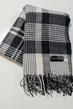 joywarm superior 白黒 チェック 格子 マフラー ストール