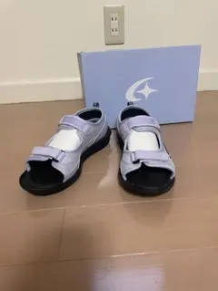 Moonstar サンダル　24.0cm パープル　S1043 マジックテープのサムネイル