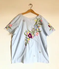 メキシカンヴィンテージ刺繍トップス/ジャンティーク/民族衣装/オトミ/オアハカのサムネイル