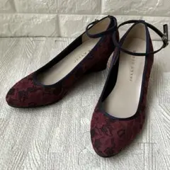 美品✨JELLYBEANS パンプス 24cmレース模様 ウェッジヒール