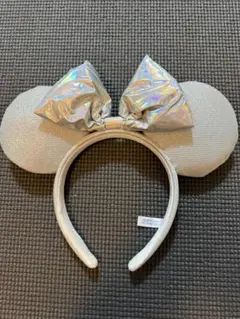シルバー ミッキー型カチューシャ