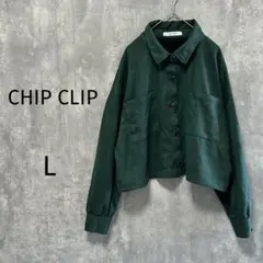 3709【チップクリップ】ライトジャケット　シャツ　長袖　フェイクスエード　L