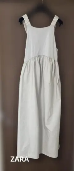 ZARA ノースリーブロングワンピース S 薄いグレー